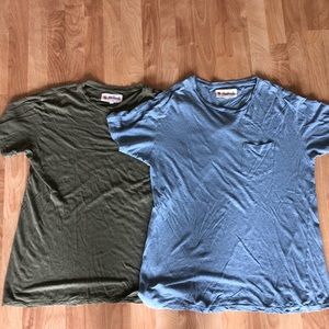 (2) Mollusk Hemp Pocket Tees